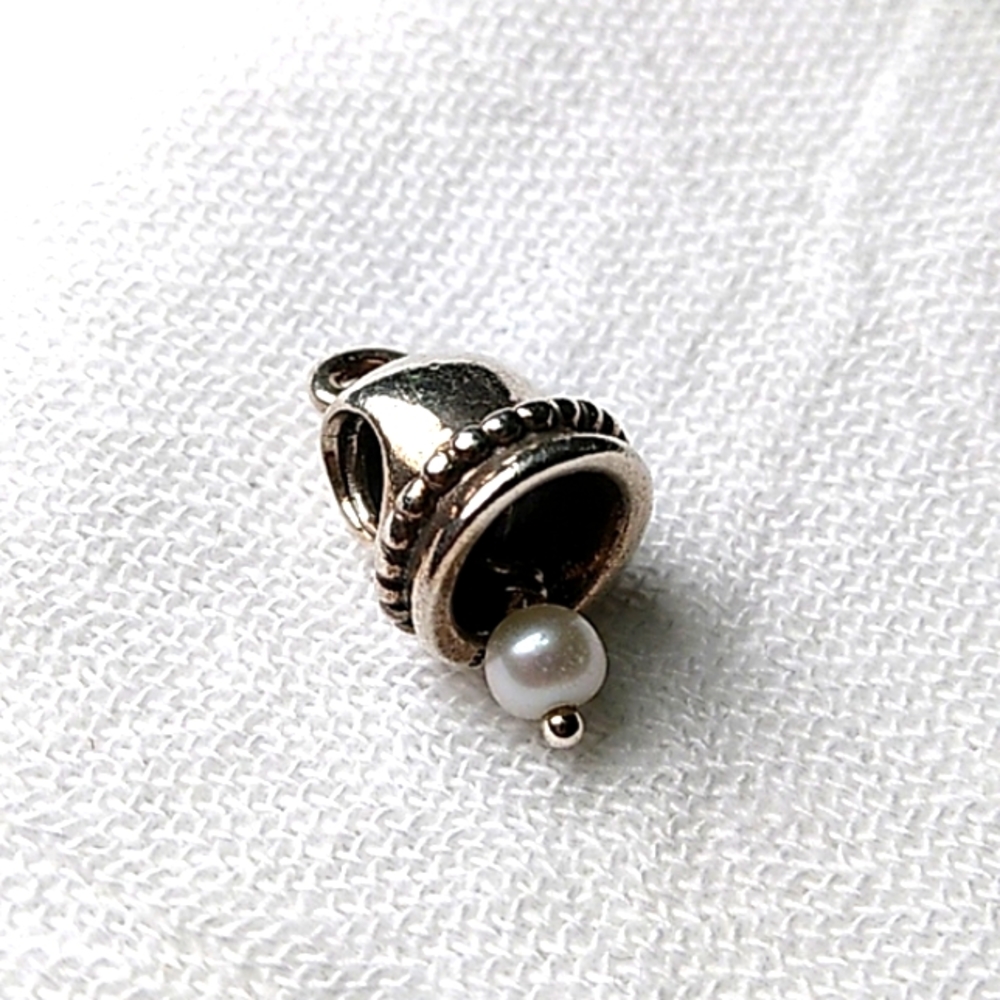 Pandora Wedding Bell with Pearl Dangle Charm